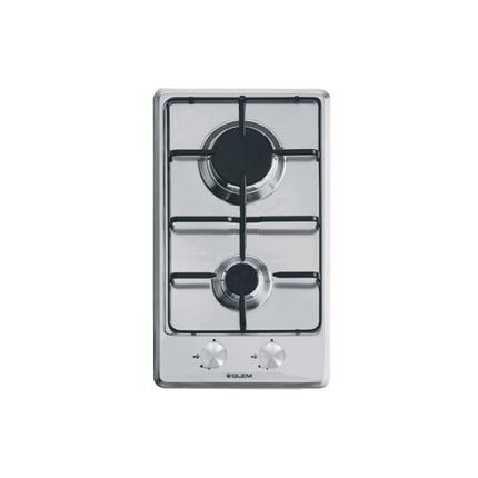 Emilia Built-in Gas Hob 30cm 2 Burners - Stainless Steel