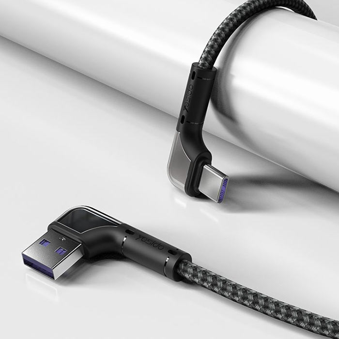 كابل شحن سريع مصمم للألعاب Yesido CA80-V8 بطول 1.2 متر لـ Micro USB (V8) كابل شحن سريع مصمم للألعاب Yesido CA80-V8 بطول 1.2 متر لـ Micro USB (V8)