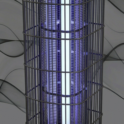 TURBOX Electric Flying Insects Killer - 360° Attraction, High Voltage Grid, Coverage up to 50 m², and 3-Year Warranty