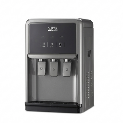 SuperTech Inverter Tabletop Water Dispenser RAX5-2 Smart Space-Saving Countertop Cooler with Multi Taps Safety Child Lock and Rear Protection Mesh