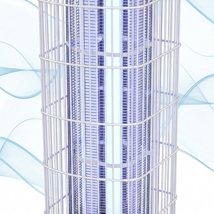 TURBOX Electric Flying Insects Killer - 360° Attraction, High Voltage Grid, Coverage up to 50 m², and 3-Year Warranty