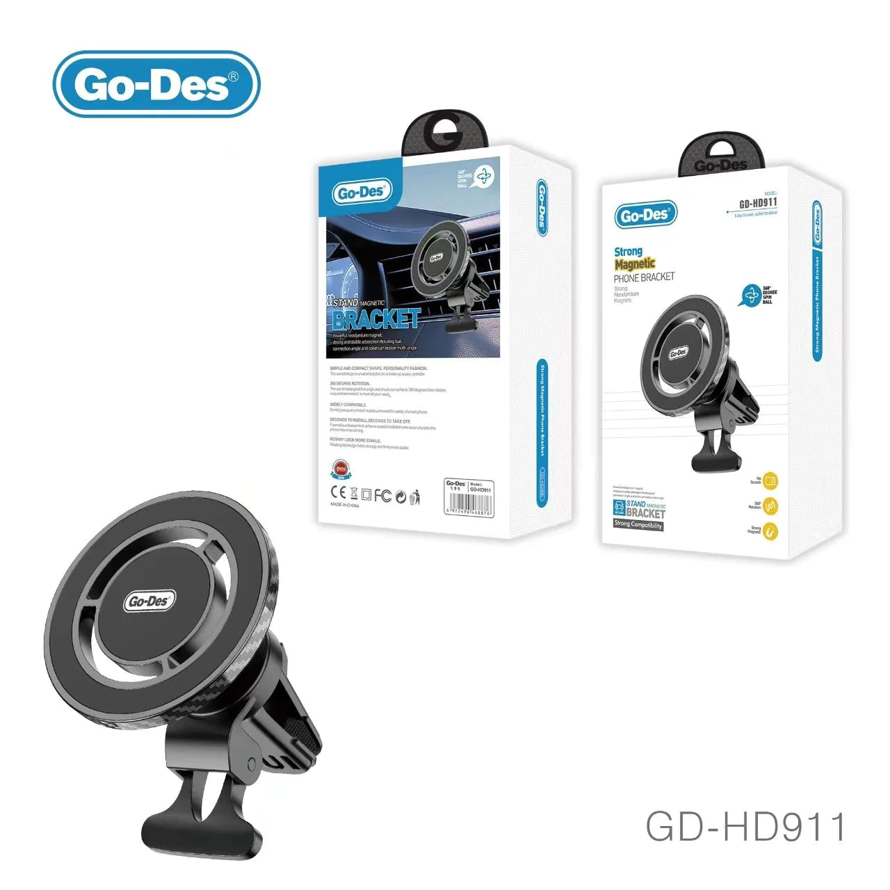 حامل هاتف مغناطيسي قوي قابل للطي للسيارة GD-HD911 حامل هاتف مغناطيسي قوي قابل للطي للسيارة GD-HD911