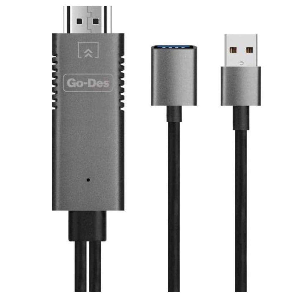 كابل 3 في 1 HDTV إلى Lightning وMicro USB وType-C Connector GD-8271 كابل 3 في 1 HDTV إلى Lightning وMicro USB وType-C Connector GD-8271