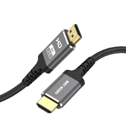 Green Lion 8K HDMI to HDMI Cable 2m - Ultra High Speed 48Gbps - Black