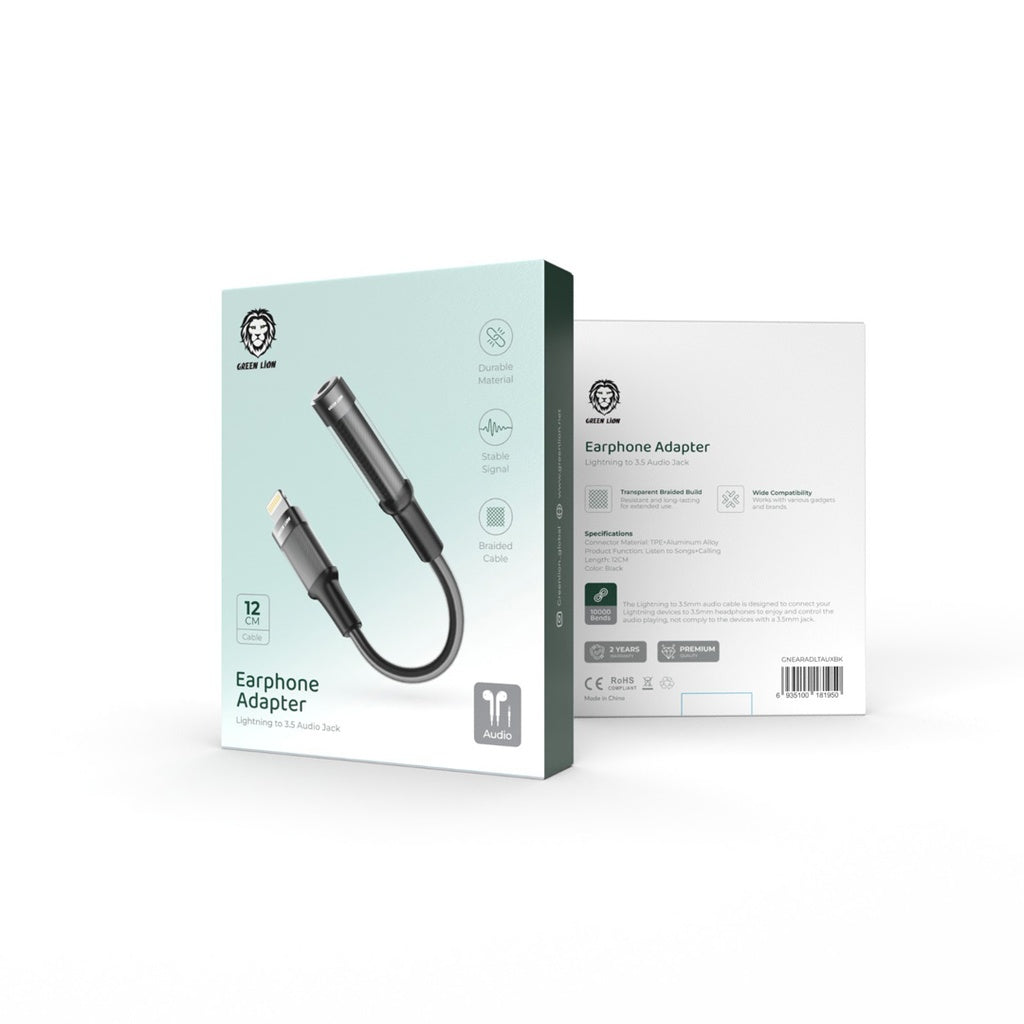 كابل جرين ليون (Green Lion) المغناطيسي من USB-C إلى Lightning - تنظيم ذاتي وشحن سريع - أسود