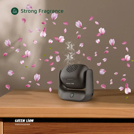 مبخرة جرين ليون (Green Lion) الكهربائية الدوارة - تصميم يدور 360 درجة - قابلة للشحن ومحمولة - أسود