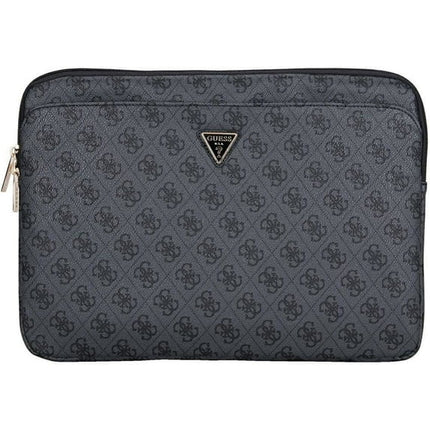 Guess 4G Zipper Pocket Triangle Logo Laptop Sleeve for 14-Inch MacBook & Laptops - Black, Brown & Pink