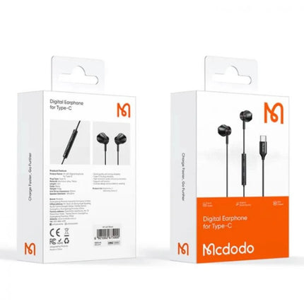 سماعة أذن رقمية من Mcdodo Type-C- أسود HP-4070
