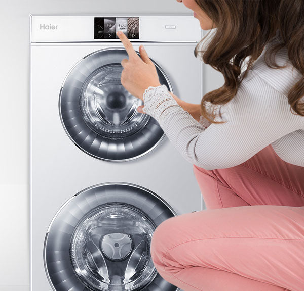 غسالة Gemini Duo Golden تحميل أمامي أوتوماتيكية بالكامل من Haier - أبيض غسالة Gemini Duo Golden تحميل أمامي أوتوماتيكية بالكامل من Haier - أبيض