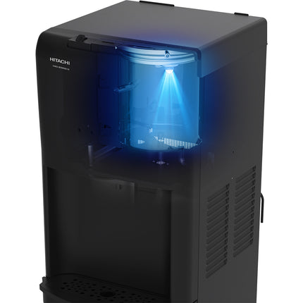 كولر مياه هيتاشي تحميل سفلي 3 حنفيات مع قفل أمان للأطفال - فضي