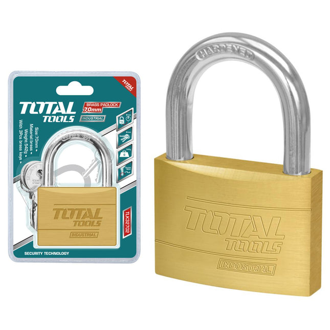 Total TLK32702 Brass Padlock 70mm
