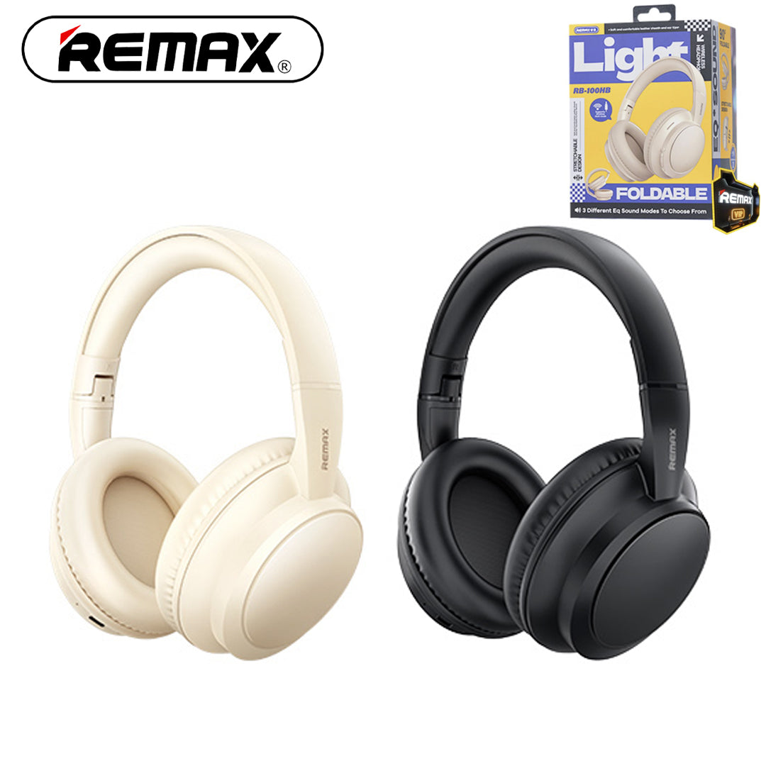 سماعات Remax RB-100HB اللاسلكية القابلة للطي — سماعة فوق الأذن سماعات Remax RB-100HB اللاسلكية القابلة للطي — سماعة فوق الأذن