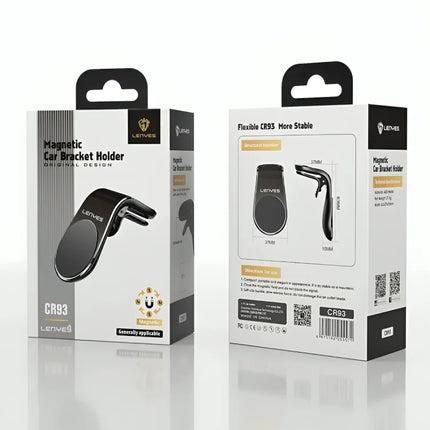 LENYES CR93 Magnetic Car Phone Holder _ Black
