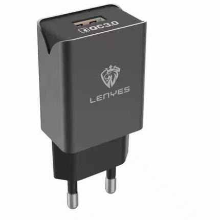 Lenyes LCH086-1QC Wall Charger with +Type- C cable Black