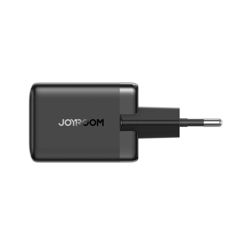رأس شاحن جداري جوي رووم (Joyroom) موديل JR-TCG17 - قوة 100 واط GaN - شحن سريع 4 منافذ (3C1A) - لون أسود رأس شاحن جداري جوي رووم (Joyroom) موديل JR-TCG17 - قوة 100 واط GaN - شحن سريع 4 منافذ (3C1A) - لون أسود