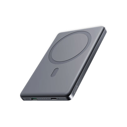 بنك طاقة لاسلكي مغناطيسي جويروم JR-PBM08 بقوة 20 واط وسعة 5000 مللي أمبير مع قاعدة إسناد مدمجة