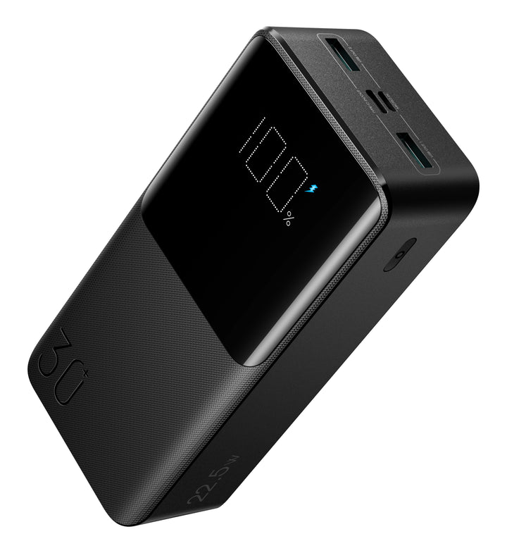 بنك طاقة جويروم JR-QP193 بقوة شحن سريع 22.5 واط وسعة 30000 مللي أمبير مع شاشة LCD بنك طاقة جويروم JR-QP193 بقوة شحن سريع 22.5 واط وسعة 30000 مللي أمبير مع شاشة LCD