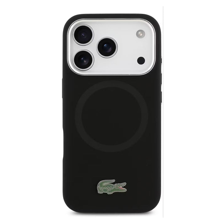 Lacoste MagSafe Silicone Case with Metal Logo for iPhone 17 Pro - Premium Protective Cover with Magnetic Charging Support Lacoste MagSafe Silicone Case with Metal Logo for iPhone 17 Pro - Premium Protective Cover with Magnetic Charging Support