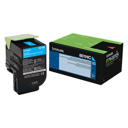 خرطوشة حبر 808HC Cyan زرقاء من Lexmark 