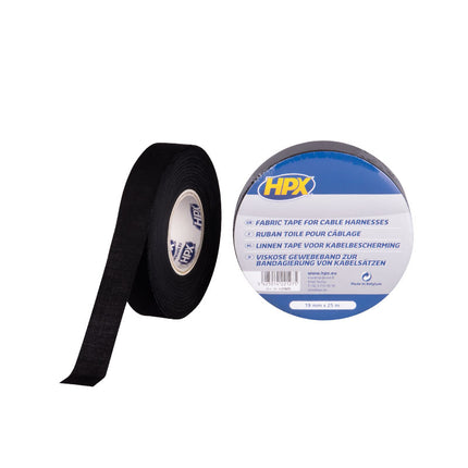 Fabric Tape for cable Harness 52900 black HPX 19mm*25m hpx