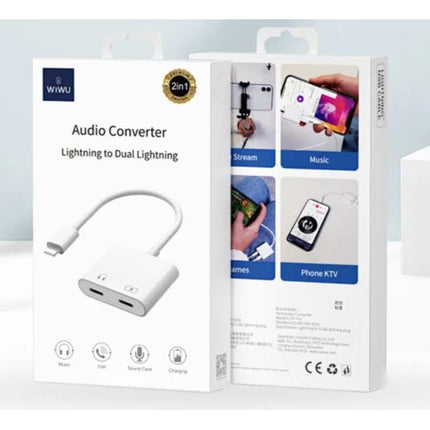 محول الصوت WIWU LT01 Plus من Lightning إلى Lightning مزدوج