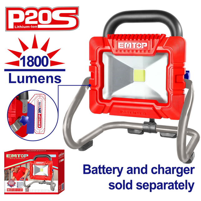 EMTOP LWL2025 20V Cordless Work Lamp

