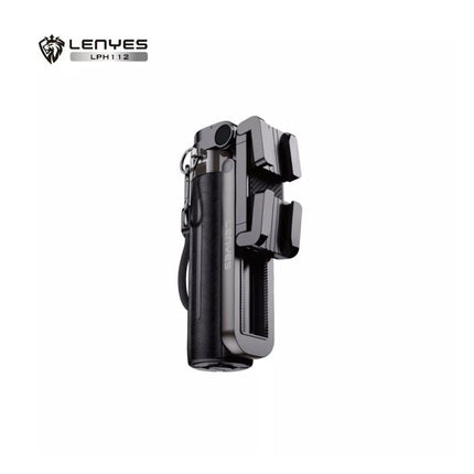 Lenyes LPH112 3-in-1 Phone Holder - Integrated Bluetooth Remote - Telescopic Extendable Stand - Ergonomic Handheld Grip - 360 Degree Rotation - Black