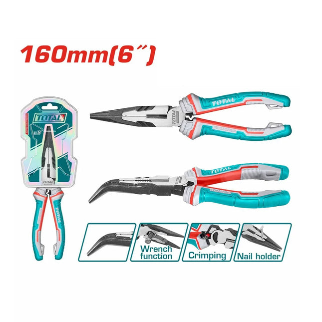 Total THT24616S Bent Nose Pliers 6" Heavy Duty