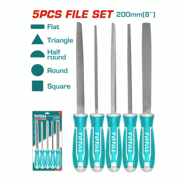 Total THT918516 | 5-Piece Steel File Set – 8 Inch