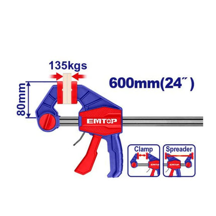 EMTOP ECLPQ80241 Quick Bar Clamp – 24inch
