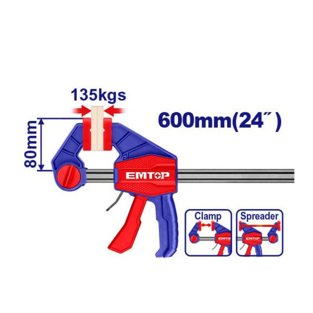 EMTOP ECLPQ80241 Quick Bar Clamp – 24inch