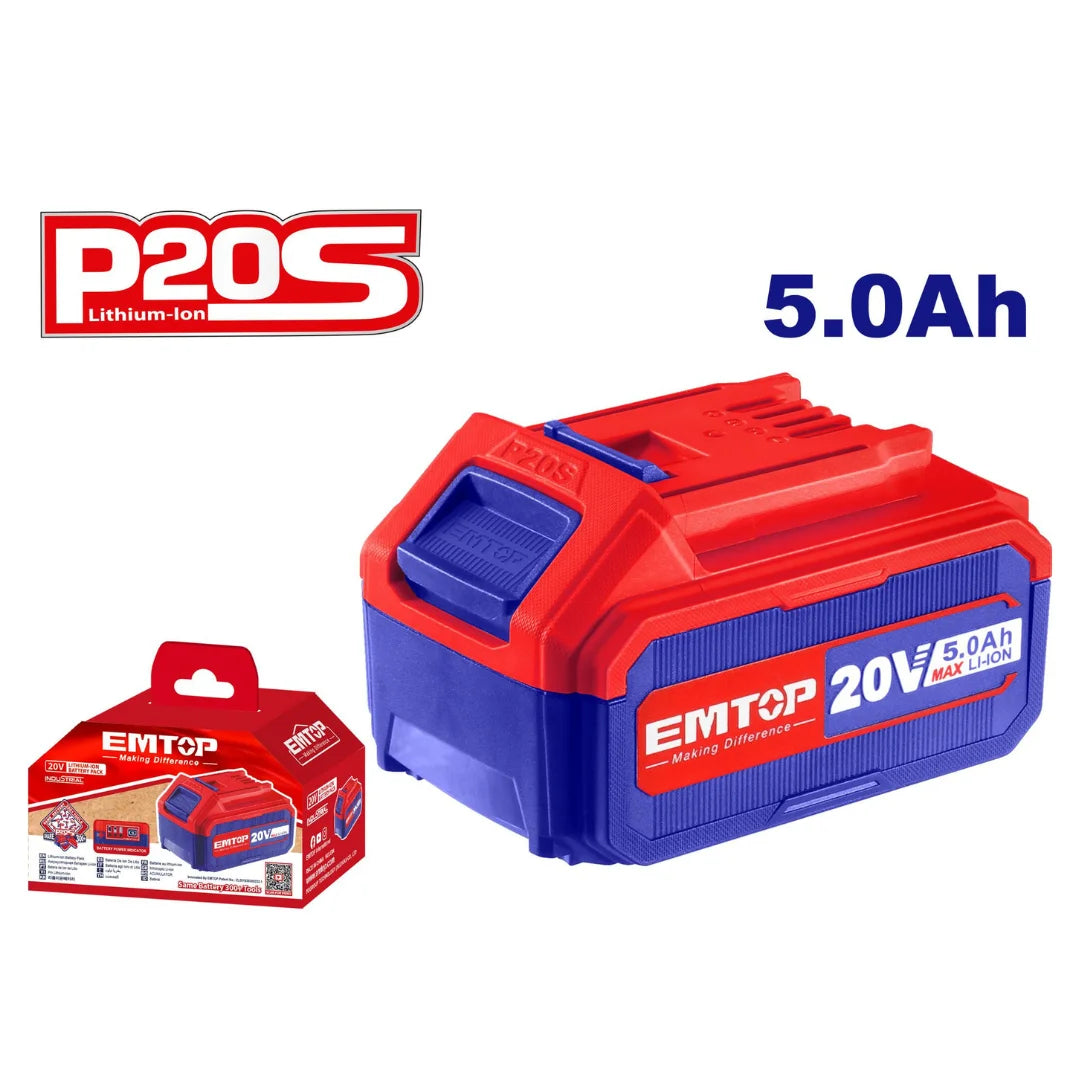 بطارية ليثيوم أيون بجهد 20 فولت EMTOP EBPK20031 بطارية ليثيوم أيون بجهد 20 فولت EMTOP EBPK20031