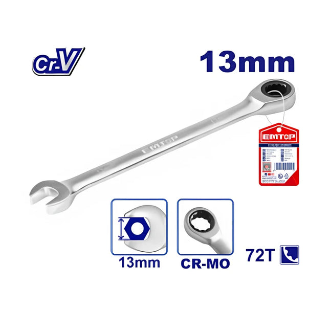 EMTOP ECSPAR131 13mm Ratcheting Combination Wrench