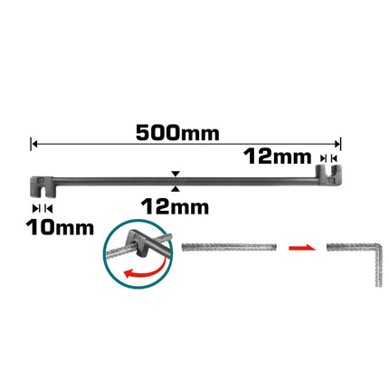Total THBEB10122 Bending Bar 10mm&12mm