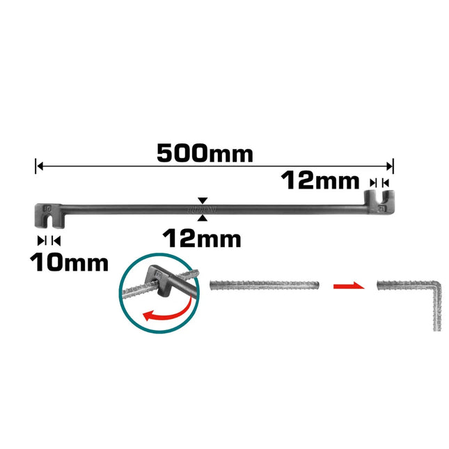 Total THBEB10122 Bending Bar 10mm&12mm