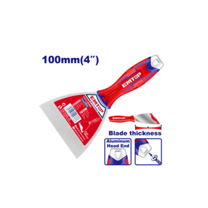 EMTOP EPTLA10002 Heavy-Duty Rubber Hand Putty Knife – 100MM