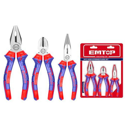  EMTOP EPLS0311 3-Piece Pliers Set