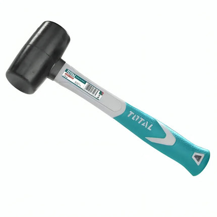 Total   Rubber Hammer With Fiberglass Handle