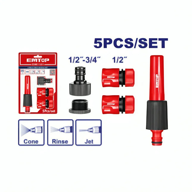 EMTOP ESNE11251 Straight Water Sprinkler 5 Pieces