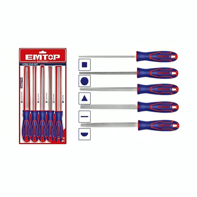 EMTOP ESFSS0501 – 5 Pcs Steel File Set
