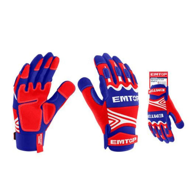 EMTOP EMGV0101XL  Heavy-Duty Industrial Work Gloves (XL Size)