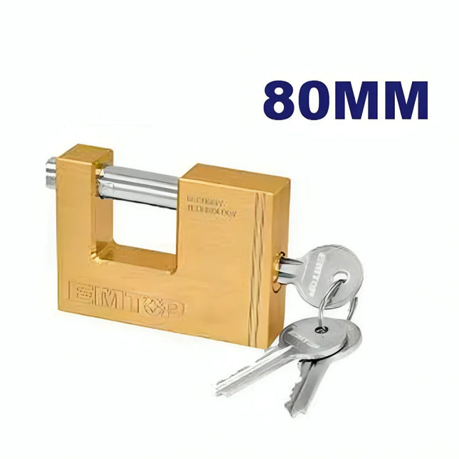 EMTOP EPDKH8001   80mm Square Brass Security Padlock