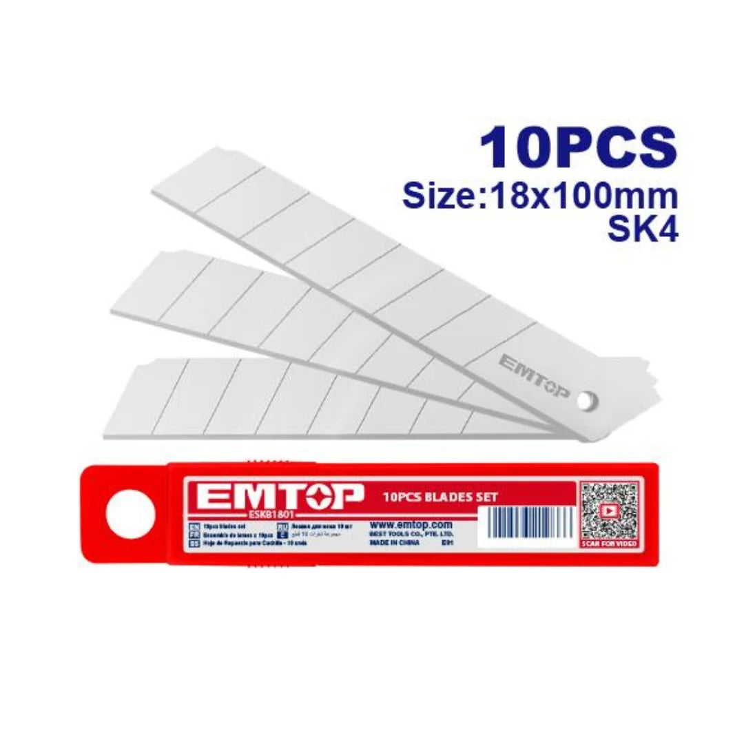 شفرات مشرط عريض 18 مم EMTOP ESKB1801 SK4 شفرات مشرط عريض 18 مم EMTOP ESKB1801 SK4