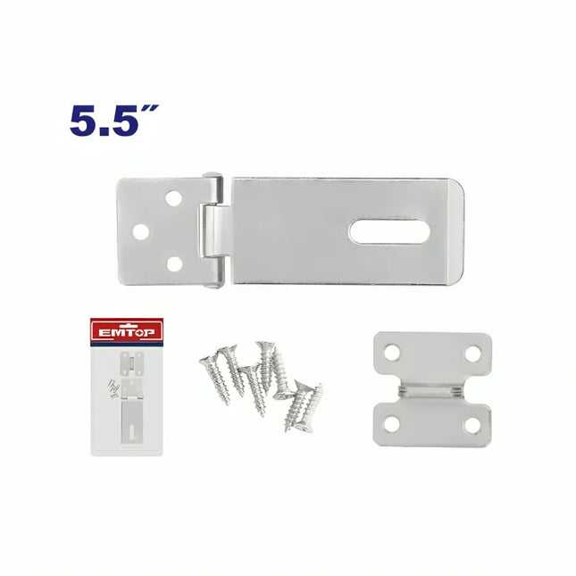 EMTOP EMAN2155   5.5inch Chrome-Plated Hasp and Staple