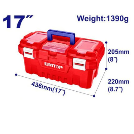 EMTOP EPBX1701 17" Plastic Tool Box 