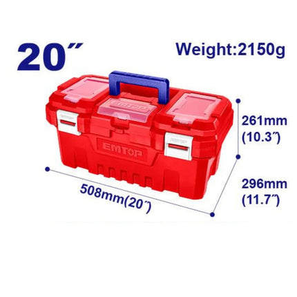 EMTOP EPBX2001  20" Plastic Tool Box
