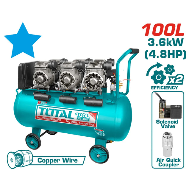 Total TCS3361008  Air Compressor 100L