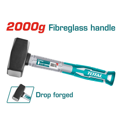 Total THT7220006  Machinist Hammer 2000g – Square Head, Fiber Handle