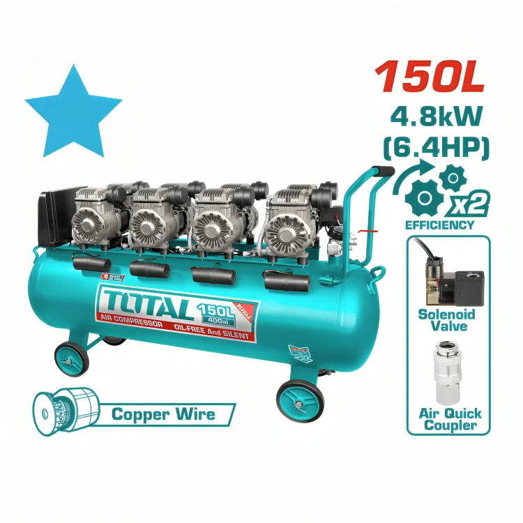 كمبريسر هواء 150 لتر Total TCS4481508 كمبريسر هواء 150 لتر Total TCS4481508