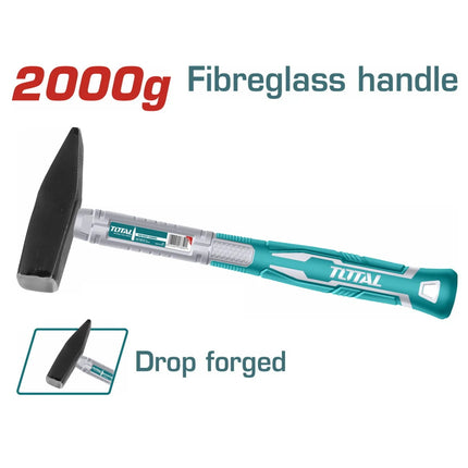 Total THT7120006  Machinist Hammer 2000g – Round Head, Fiber Handle